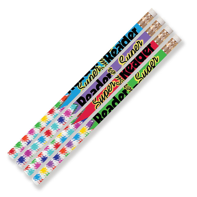 MUSGRAVE PENCIL CO INC Musgrave Pencil Company Super Reader Motivational Pencils, 12 Per Pack, 12 Packs