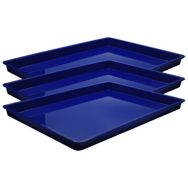 ROMANOFF PRODUCTS Romanoff Large Creativitray®, Blue, Pack of 3