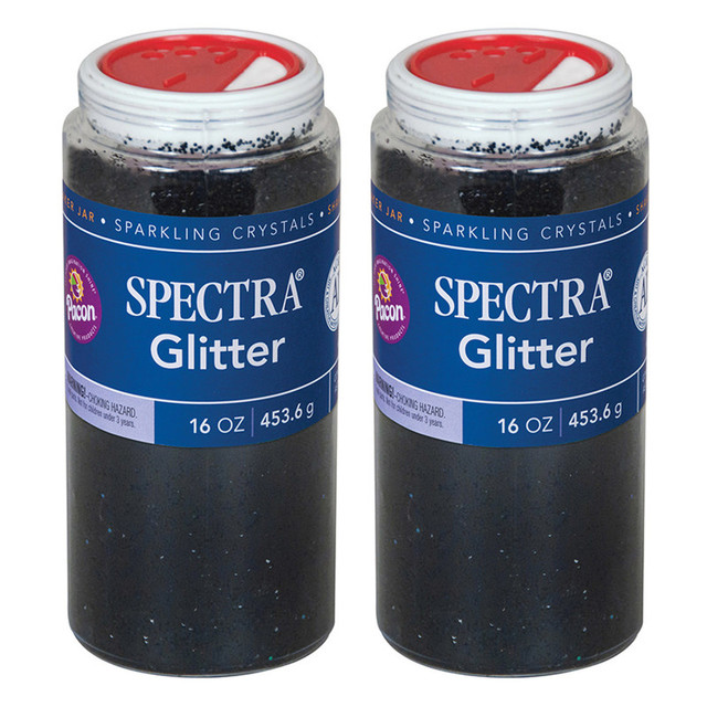 DIXON TICONDEROGA CO Spectra® Glitter, Black, 1 lb. Per Jar, 2 Jars
