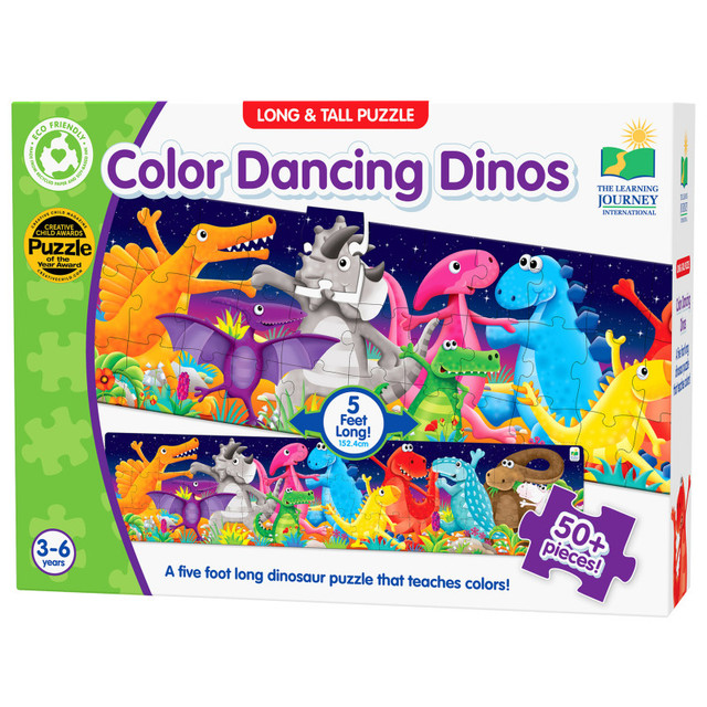 UNIVERSITY GAMES The Learning Journey International Long & Tall Puzzles - Color Dancing Dinos