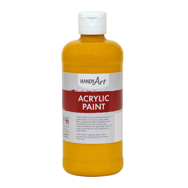 ROCK PAINT DISTRIBUTING CORP Handy Art® Acrylic Paint 16 oz, Deep Yellow
