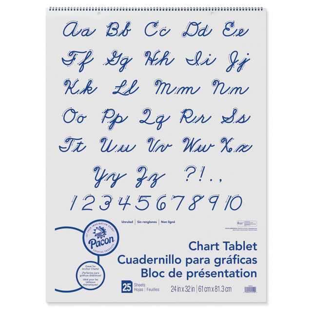 DIXON TICONDEROGA CO Pacon® Chart Tablet, Cursive Cover, Unruled 24" x 32", 25 Sheets