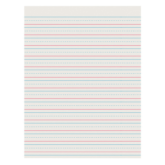 DIXON TICONDEROGA CO Pacon® Newsprint Handwriting Paper, Skip-A-Line, Grades 2-3, 1/2" x 1/4" x 1/4" Ruled Short, 8-1/2" x 11", 500 Sheets