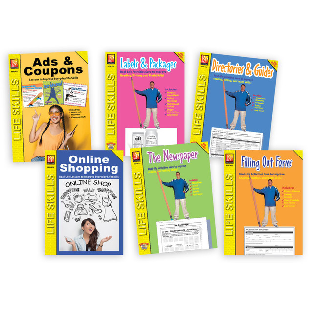 REMEDIA PUBLICATIONS Remedia Publications Practical Practice Reading Book Series, Set of 6