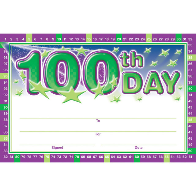 NORTH STAR TEACHER RESOURCE North Star Teacher Resources 100th Day Anytime Awards, 36 Count