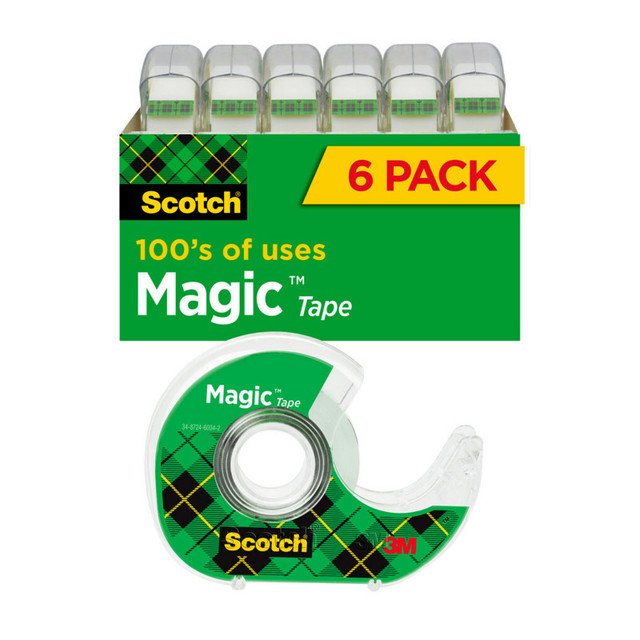 3M COMPANY Scotch® Magic™ Tape, 3/4" x 650", Pack of 6