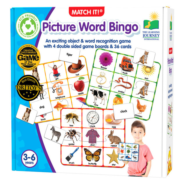 UNIVERSITY GAMES The Learning Journey International Match It! Bingo - Picture Word