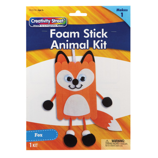 DIXON TICONDEROGA CO Creativity Street® Foam Stick Animal Kit, Fox, 6.75" x 11" x 1", 1 Kit