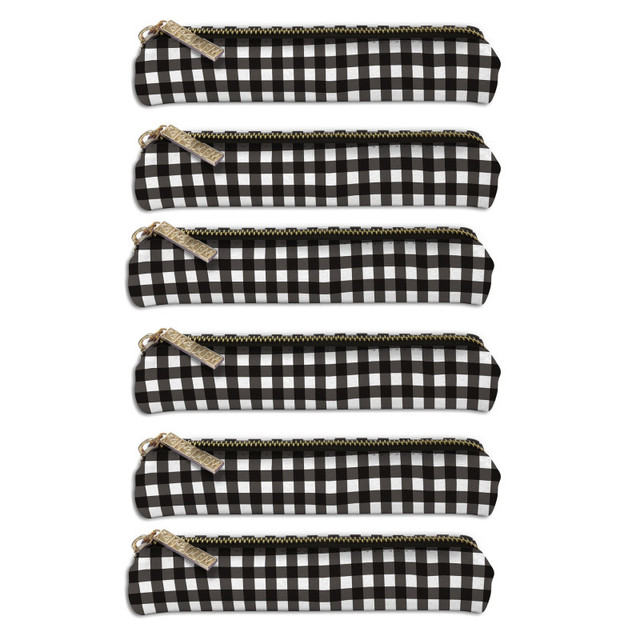 PUKKA PADS USA CORP Pukka Pads Slim Pencil Case - Buffalo Check - Pack 6