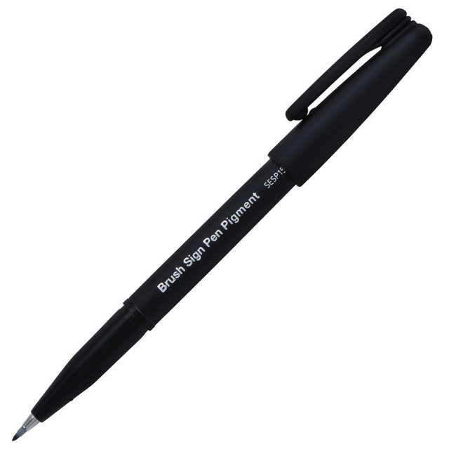 PENTEL OF AMERICA Pentel Arts Sign Pen Brush, Open Stock, Black Pigment Ink
