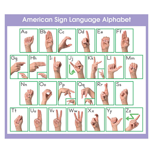 NORTH STAR TEACHER RESOURCE North Star Teacher Resources Adhesive ASL Alphabet Desk Prompts, Pack of 36