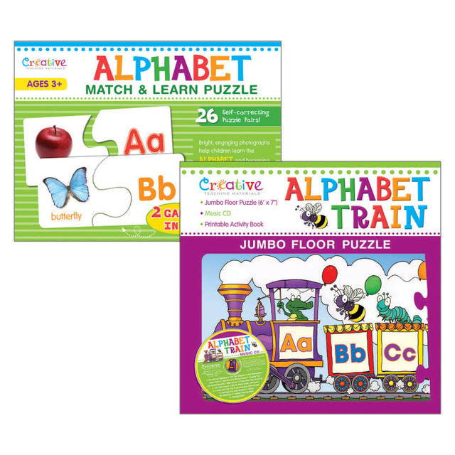 PBS PUBLISHING Creative Teaching Materials Alphabet Puzzle Bundle, Set of 2