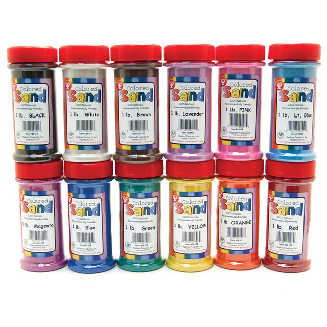 HYGLOSS PRODUCTS INC. Hygloss® Bucket O' Sand, Assorted Colors, 12 Packs