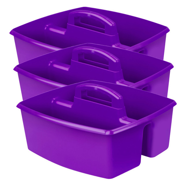 STOREX INDUSTRIES Storex Large Caddy, Purple, Pack of 3