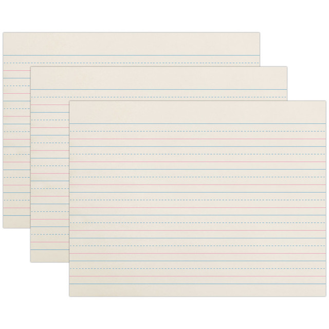 DIXON TICONDEROGA CO Zaner-Bloser® Newsprint Handwriting Paper, Dotted Midline, Grade 1, 5/8" x 5/16" x 5/16" Ruled Long, 10-1/2" x 8", 500 Sheets Per Pack, 3 Packs