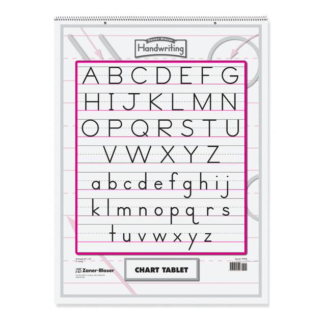 DIXON TICONDEROGA CO Zaner-Bloser® Chart Tablet, Manuscript Cover, 2" Ruled 24" x 32", 30 Sheets