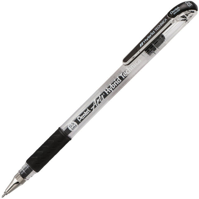 PENTEL OF AMERICA Pentel Arts Hybrid Technica (0.5mm) Gel Pen, Black Ink, Pack of 12