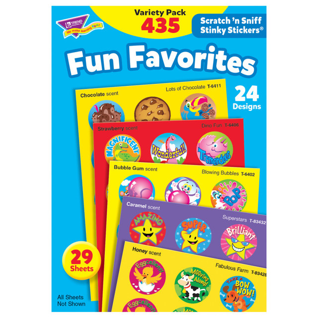 TREND ENTERPRISES INC. TREND Fun Favorites Stinky Stickers® Variety Pack, 435 ct