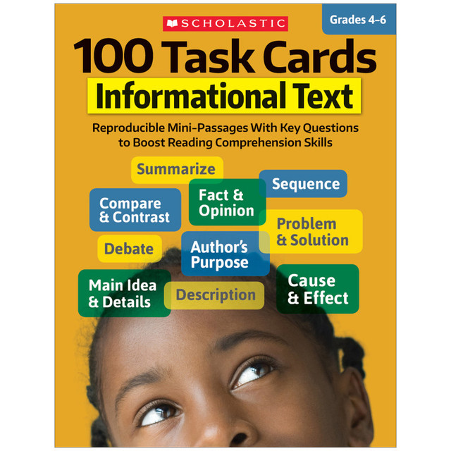 SCHOLASTIC TEACHING RESOURCES Scholastic Teaching Solutions 100 Task Cards: Informational Text, Grade 4-6