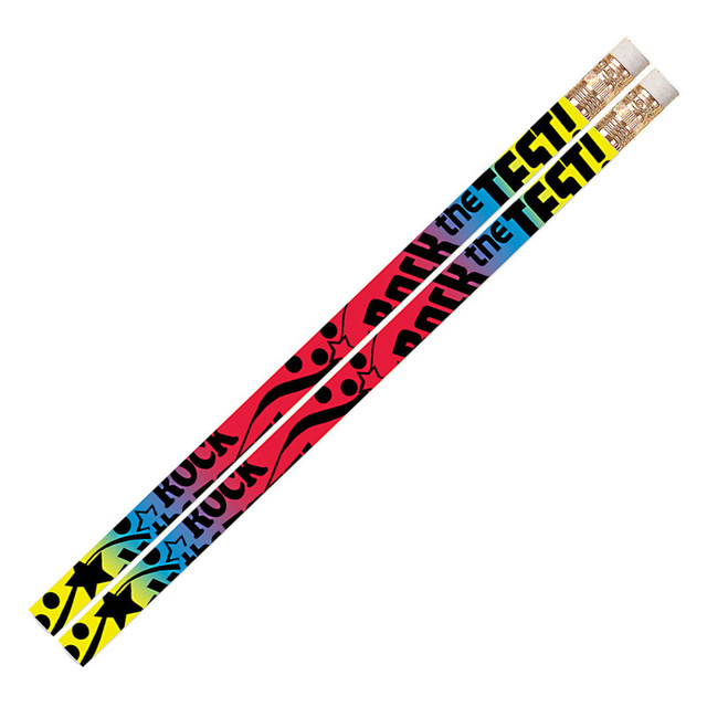 MUSGRAVE PENCIL CO INC Musgrave Pencil Company Rock The Test Motivational Pencils, 12 Per Pack, 12 Packs