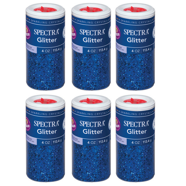 DIXON TICONDEROGA CO Spectra® Glitter, Blue, 4 oz. Per Jar, 6 Jars