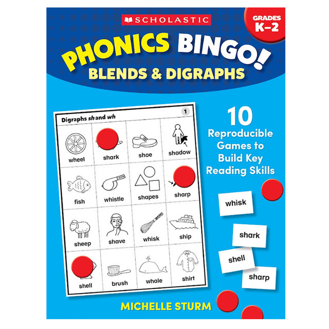 SCHOLASTIC TEACHING RESOURCES Scholastic Teaching Solutions Phonics Bingo: Blends & Digraphs Activity Book