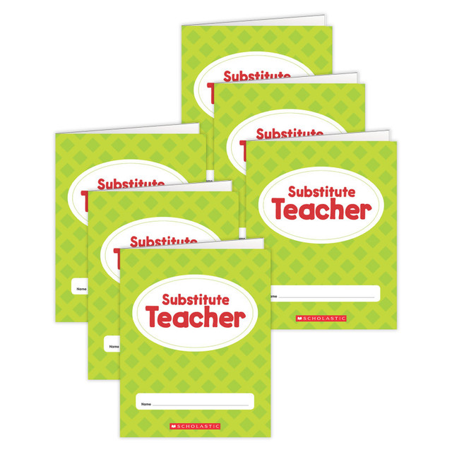 SCHOLASTIC TEACHING RESOURCES Scholastic Teaching Solutions Substitute Teacher Folder, Pack of 6