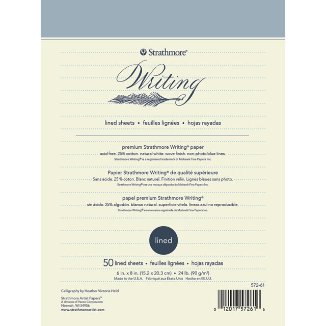 DIXON FINE ART Strathmore 500 Series Writing Paper Pad, 50 Sheet, 6x8 inch, 1 Count
