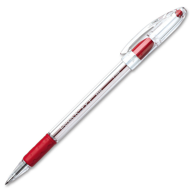 PENTEL OF AMERICA Pentel® R.S.V.P.® Ballpoint Pen, Fine Point, Red