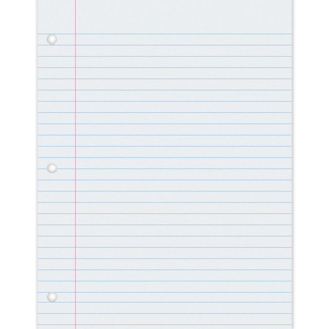 DIXON TICONDEROGA CO Pacon® Composition Paper, White, 3-Hole Punched, Red Margin, 3/8" Ruled, 8-1/2" x 11", 500 Sheets