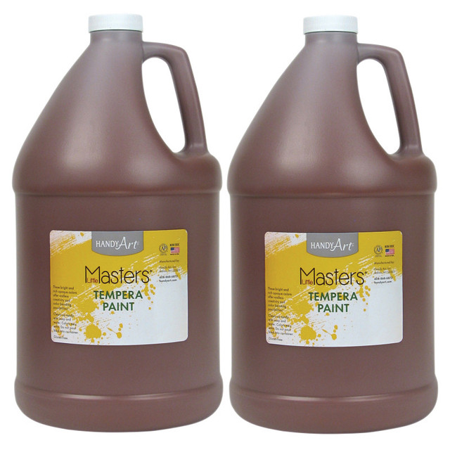 ROCK PAINT DISTRIBUTING CORP Handy Art® Little Masters® Tempera Paint, Brown, Gallon, Pack of 2
