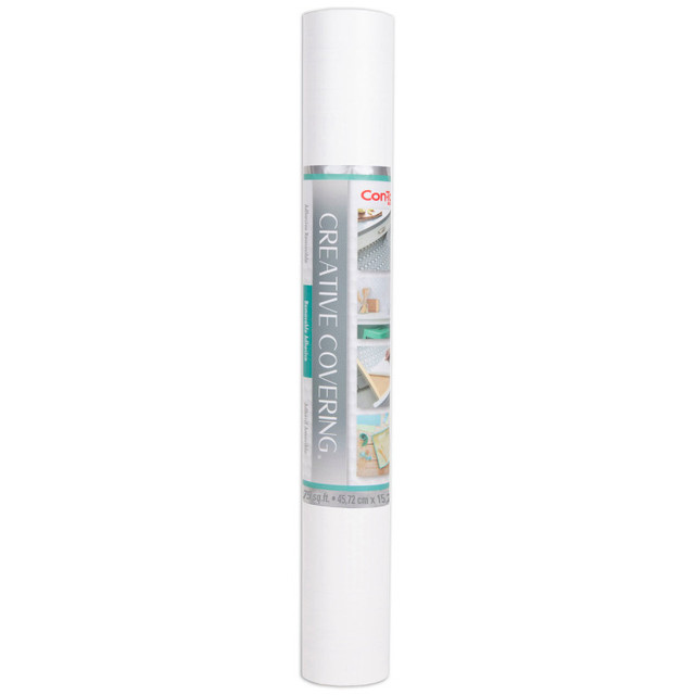 KITTRICH CORPORATION Con-Tact® Brand Creative Covering™ Adhesive Covering, White, 18" x 50 ft
