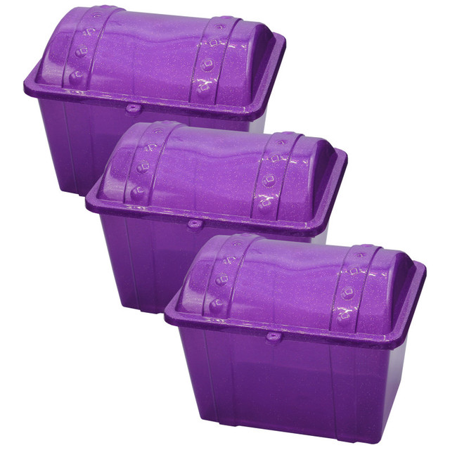 ROMANOFF PRODUCTS Romanoff Jr. Treasure Chest, Purple Sparkle, Pack of 3