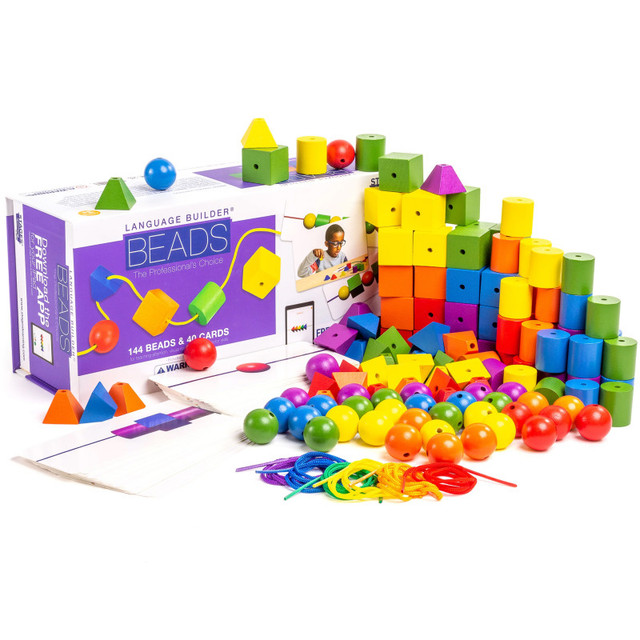 STAGES LEARNING MATERIALS Stages Learning Materials Language Builder® Stringing Beads, Home Set of 144