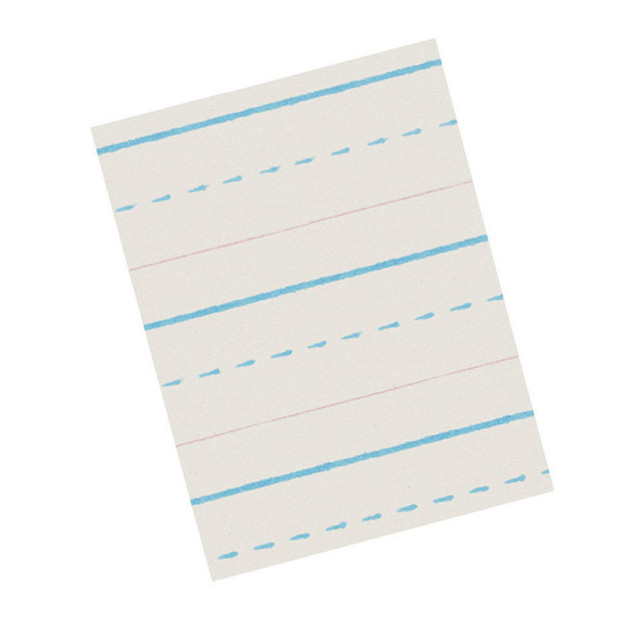 DIXON TICONDEROGA CO Zaner-Bloser® Newsprint Handwriting Paper, Dotted Midline, Grade 2, 1/2" x 1/4" x 1/4" Ruled Long, 10.5" x 8", 500 Sheets Per Pack, 3 Packs