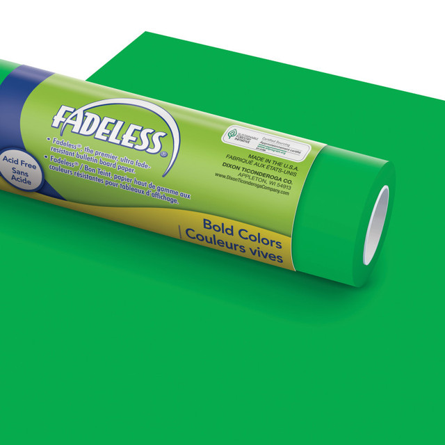 DIXON TICONDEROGA CO Fadeless® Bulletin Board Art Paper, Apple Green, 48" x 12', 4 Rolls