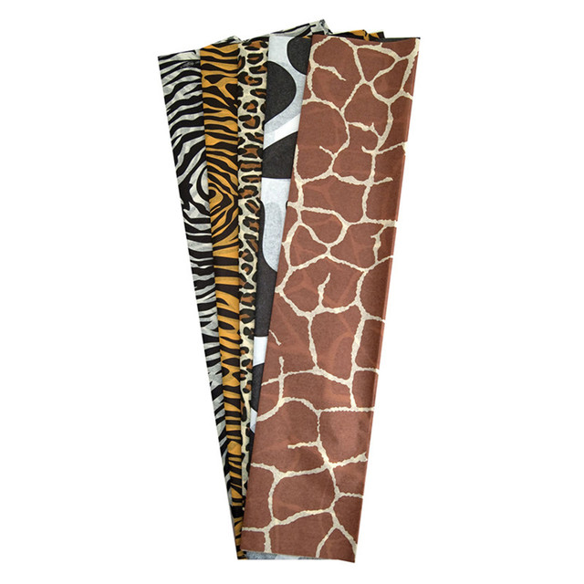 HYGLOSS PRODUCTS INC. Hygloss® Non Bleeding Animal Skins Designs Tissue Paper, 5 Designs, 20" x 30", 20 Sheets
