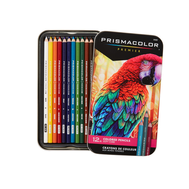 NEWELL BRANDS DISTRIBUTION LLC Prismacolor® Premier Colored Pencils Tin, Soft Core, Assorted, 12 Count