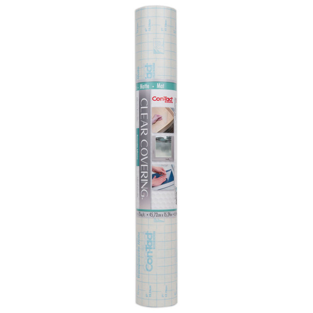 KITTRICH CORPORATION Con-Tact® Brand Clear Cover™ Adhesive Covering, Clear, 18" x 50 ft, Matte