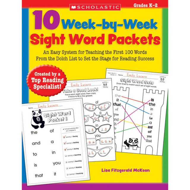 SCHOLASTIC TEACHING RESOURCES Scholastic Teaching Solutions 10 Week-by-Week Sight Word Packets Book