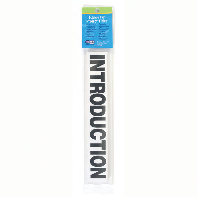 FLIPSIDE Flipside Products Science Fair Titles, Black, 13 Pieces