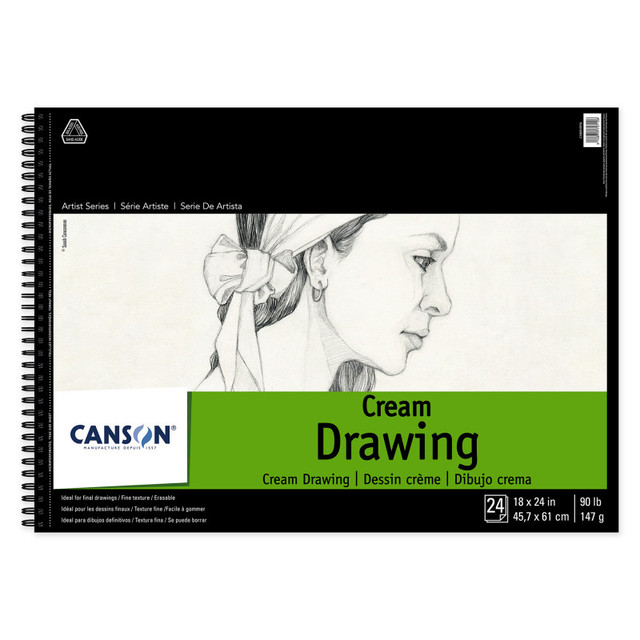 DIXON FINE ART Canson Artist Series Drawing Pad, Top Wire Binding, 24 Sheet, 18x24 inch, 1 Count