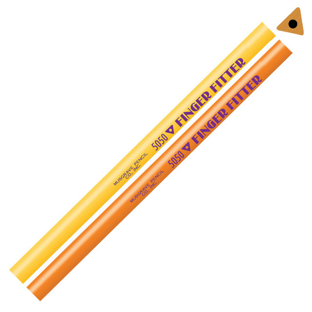 MUSGRAVE PENCIL CO INC Musgrave Pencil Company Finger Fitter Pencils, No Eraser, 12 Per Pack, 3 Packs