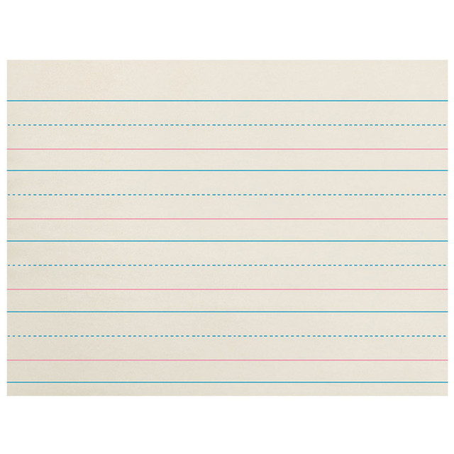 DIXON TICONDEROGA CO Zaner-Bloser® Newsprint Handwriting Paper, Dotted Midline, Grades Pre-K & K, 1-1/8" x 9/16" x 9/16" Ruled Long, 10-1/2" x 8", 500 Sheets