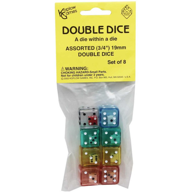 KOPLOW GAMES INC. Koplow Games Double Dice Set, Pack of 8