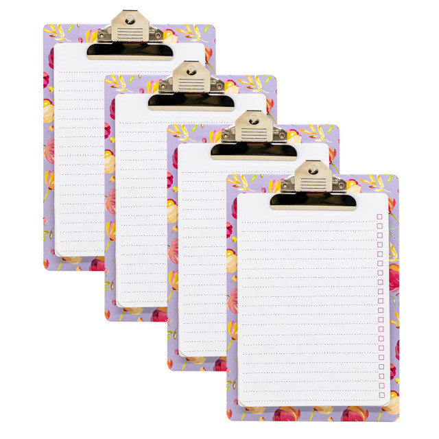 PUKKA PADS USA CORP Pukka Pads Blossom Clipboard with Pad - Pack 4