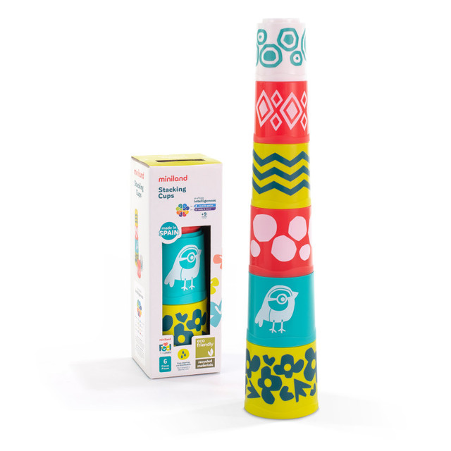 MINILAND EDUCATIONAL CORPORATION Miniland Feel to Learn: Stacking Cups MINILAND EDUCATIONAL CORPORATION Miniland Feel to Learn: Stacking Cups