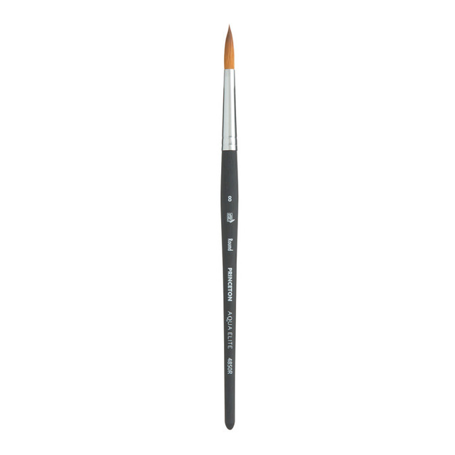 DIXON FINE ART Princeton Aqua Elite Round Brush, Synthetic Bristles, Short Handle Watercolor Paintbrush, Matte Black, Size 8, 1 Count DIXON FINE ART Princeton Aqua Elite Round Brush, Synthetic Bristles, Short Handle Watercolor Paintbrush, Matte Black, Size 8, 1 Count