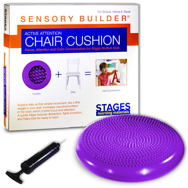 STAGES LEARNING MATERIALS Stages Learning Materials Sensory Builder: Wiggle Cushion, Purple, Seating