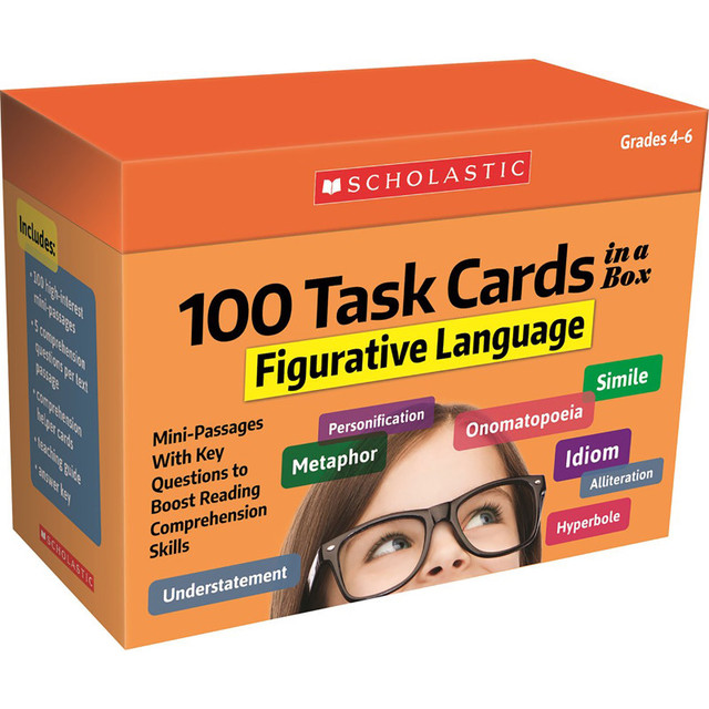 SCHOLASTIC TEACHING RESOURCES Scholastic Teaching Solutions 100 Task Cards in a Box: Figurative Language